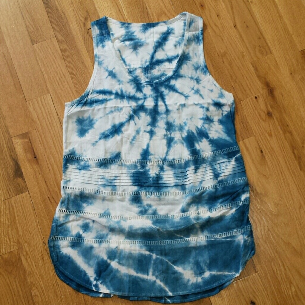 Hand dyed Indigo Top very Pretty springtime blouse